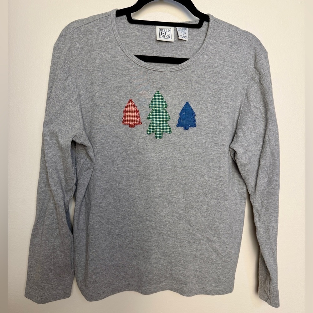 Field Gear vintage christmas tree patchwork 100% cotton runs like a small - Picture 4 of 5